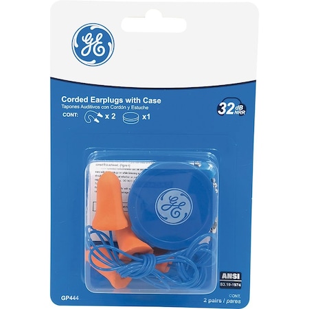 Ge Foam Earplugs, 2 PK GP444